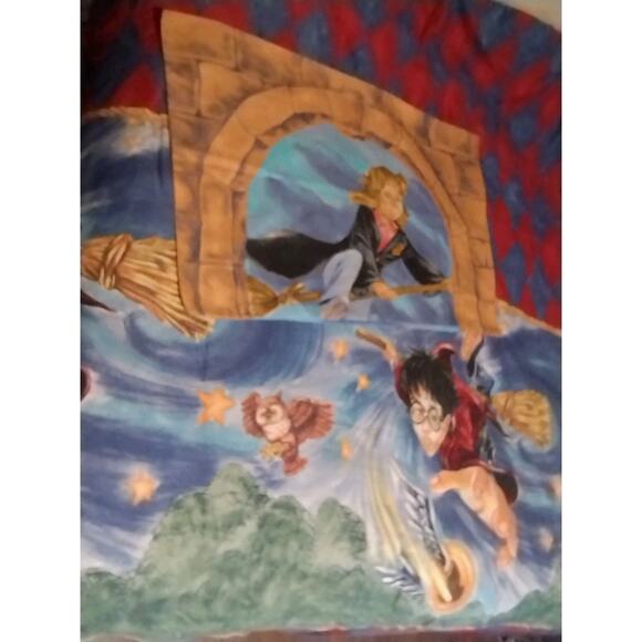 Harry Potter NEW Cloak Of Dreams Quidditch Comforter Reversible Pillowcase 2001 - Picture 2 of 13